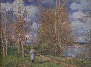 The Small Meadows in Spring by Alfred Sisley